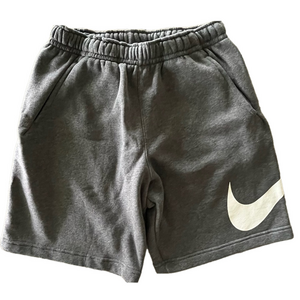 Nike Men’s Shorts Fleece Heather Charcoal Gray White Swoosh Size Small New